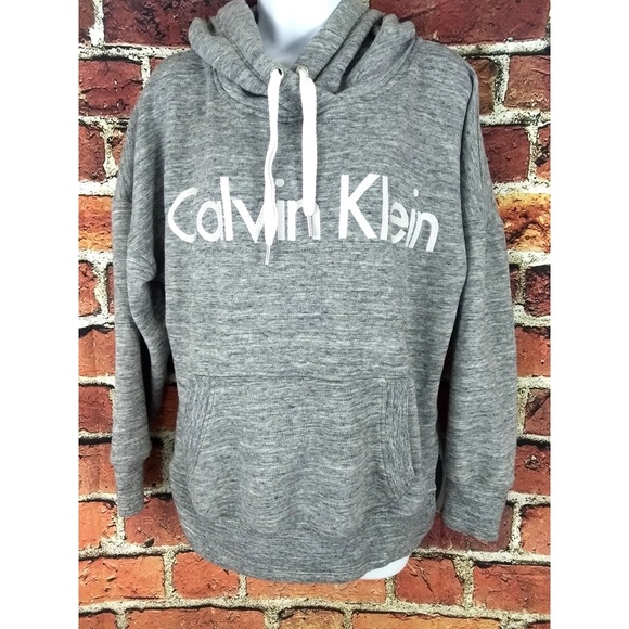 Calvin Klein Tops - Calvin Klein Embroidered Spell Out Hoodie S